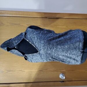 Juicy couture grey space dye bling sleeveless hoodie kangaroo pocket